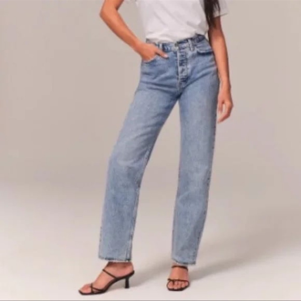 Abercrombie dad jeans like new!